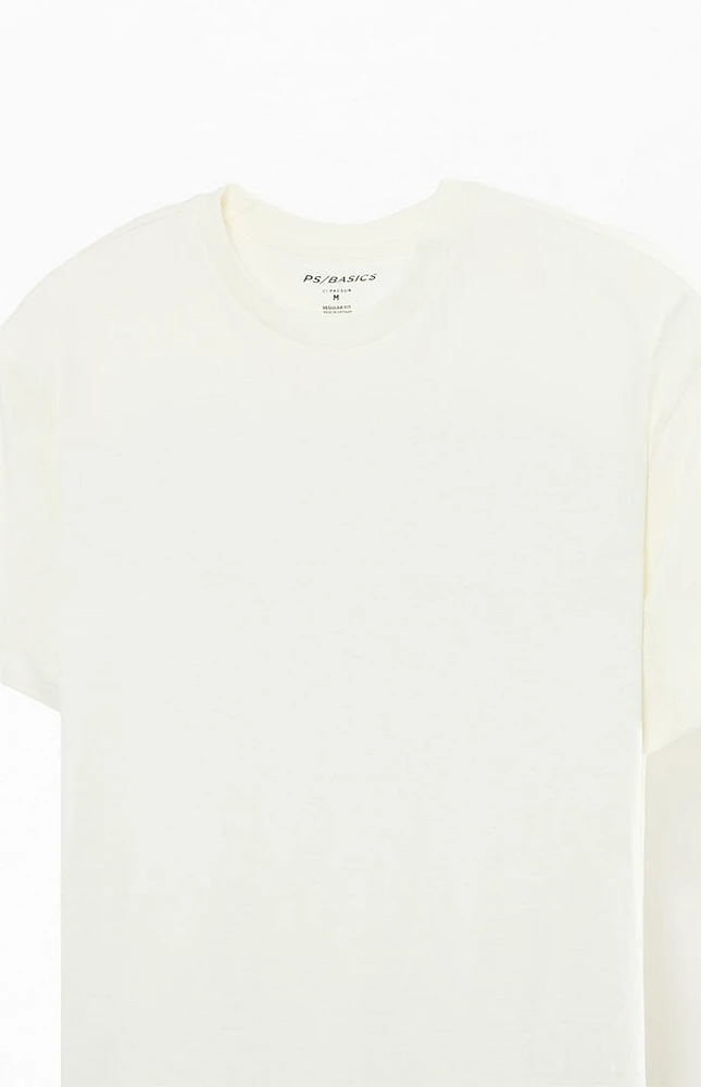 PS Basics Cream Reece Regular T-Shirt