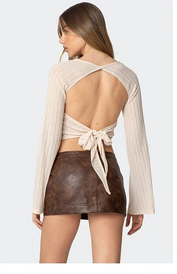 Edikted Rachelle Tied Backless Top