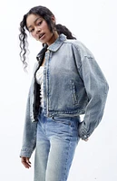 PacSun Cropped Denim Gas Jacket