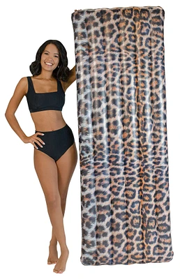 PoolCandy Inflatable Leopard Print Deluxe Pool Raft