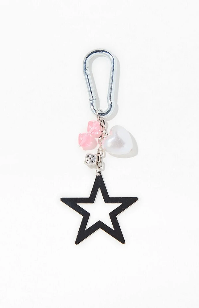 LA Hearts Star Bag Charm Carabiner Keychain