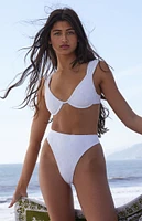 PacSun Eco White Layla Eyelet High Waisted Bikini Bottom