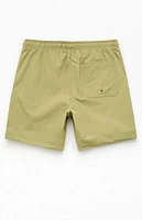 Pacsun Green Collegiate 6.5" Swim Trunks