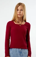 PacSun Kids Long Sleeve Ribbed Top