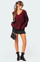 Edikted Contrast Texture Oversized Sweater