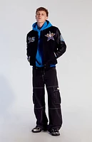 Pacsun Black Contrast Stitch Extreme Baggy Cargo Jeans