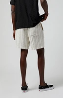 Pacsun Cream Russel Linen Volley Shorts