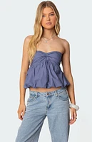 Edikted Serina Strapless Bubble Top