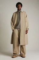Fear of God Essentials Desert Sand Textured Nylon Trench Coat