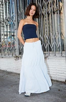 John Galt Light Blue Nadia Maxi Skirt