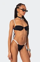 Edikted Leanna Contrast Cupped Bikini Top