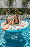 Pool Candy Inflatable Grapefruit Island Pool Float