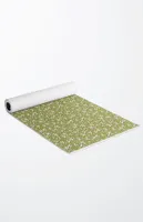 Green Flower Yoga Mat
