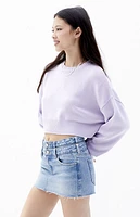 Pacsun Medium Indigo Low Rise Double Waistband Denim Mini Skirt