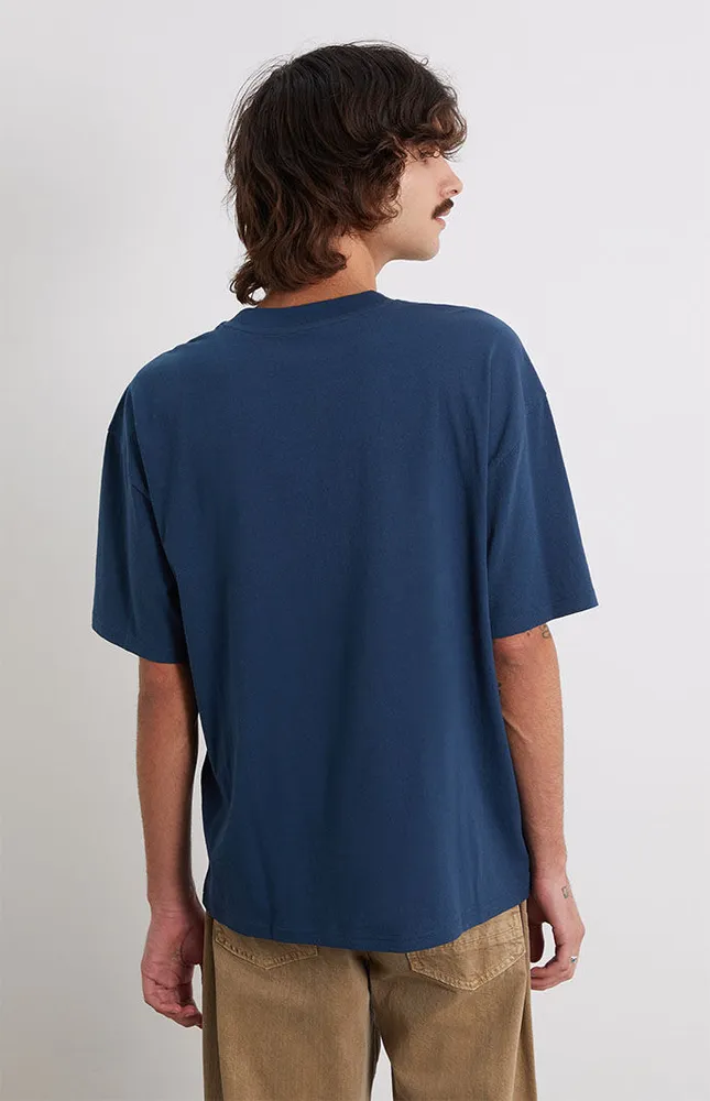 Navy Solid Boxy T-Shirt