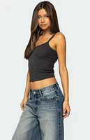 Edikted Aspyn V Neck Ribbed Tank Top