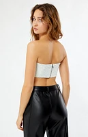 WEWOREWHAT Crystal Bandeau Top