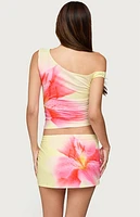 Edikted Tiger Flower Off Shoulder Top
