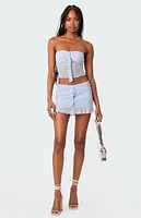 Edikted Solange Ruffle Mesh Tube Top