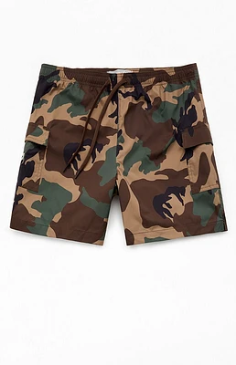 PacSun Camo Cargo 6.5" Swim Trunks