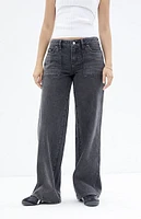 PacSun Casey Black Button Pocket Low Rise Baggy Jeans