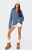 Edikted Amour High Neck Oversized Zip Sweater