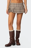 Edikted Peighton Plaid Pleated Mini Skort