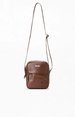 Supreme Brown Leather Shoulder Bag