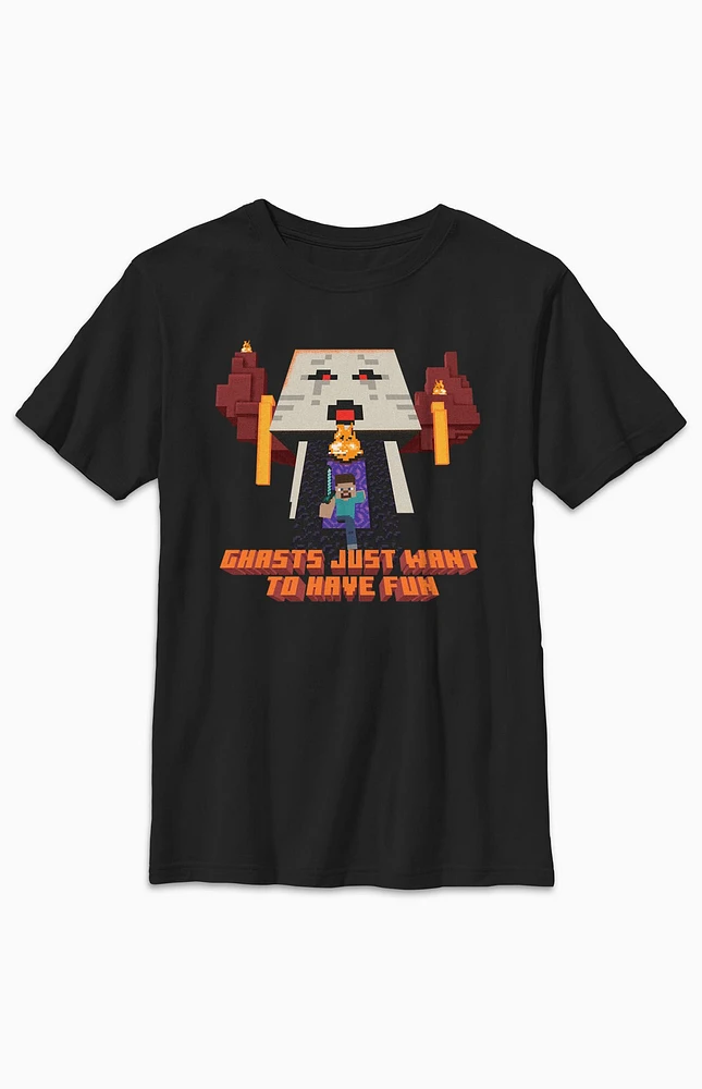 Kids Minecraft Ghasts T-Shirt