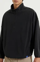 A.R.C. Black Half Zip Oversized Pullover Sweatshirt