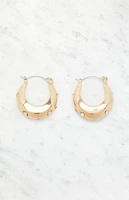 LA Hearts Starburst Hoop Earrings