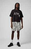 PacSun Cream Aaron Paisley Mesh Volley Shorts