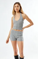 LA Hearts Bow Pointelle Sweater Tank Top
