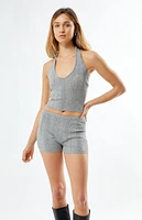 LA Hearts Bow Pointelle Sweater Tank Top