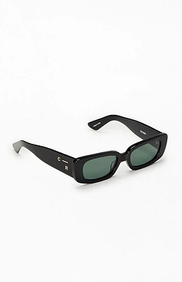 Colour Range Black Y2K Skinny Square Sunglasses