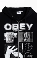 Obey Not Right Premium Zip Up Hoodie