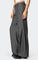 Edikted Mayla Wide Leg Pinstripe Trousers