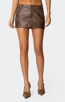 Edikted Scout Washed Faux Leather Skort