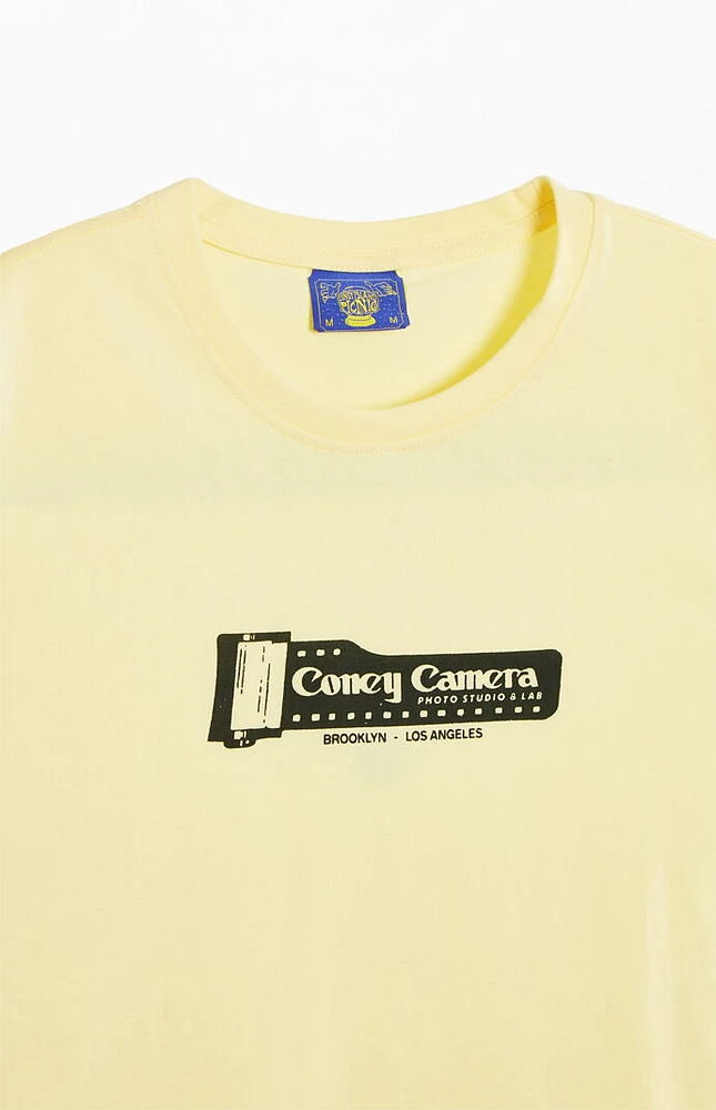 Coney Island Picnic Yellow Photo Studio T-Shirt