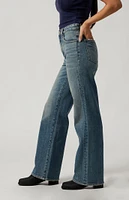 PacSun Medium Indigo High Waisted Girlfriend Jeans