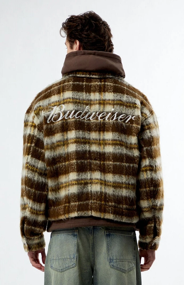 Budweiser By PacSun Eureka Plaid Zip Up Jacket