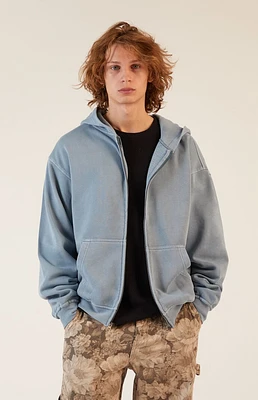 PacSun Blue Vintage Wash Full Zip Hoodie