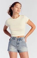 PacSun Rhinestone Butterfly High Waisted Denim Festival  Shorts