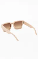 Tan Square Frame Sunglasses