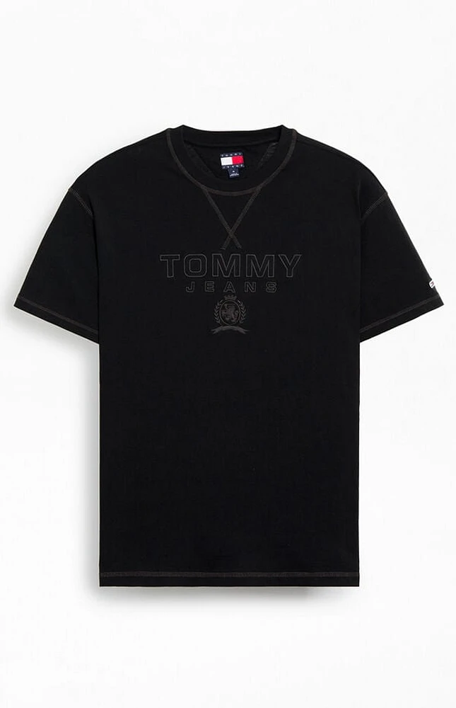 Tommy Jeans Black Tonal Crest T-Shirt
