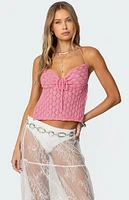 Edikted Milli Crochet Backless Top