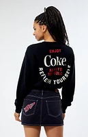 Coca-Cola By PacSun Mid Rise Cola Dream Denim Mini Skirt