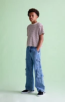 Medium Indigo Baggy Cargo Jeans