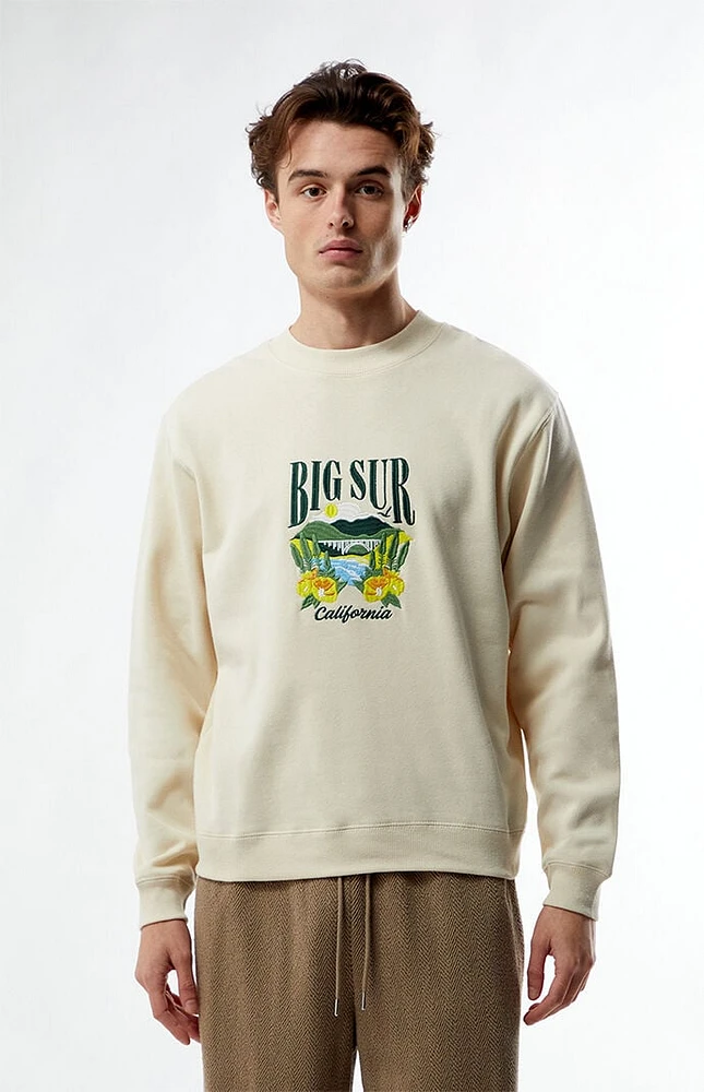 PacSun Big Sur Embroidered Crew Neck Sweatshirt