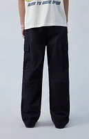 PacSun Stretch Canvas Black Baggy Cargo Pants